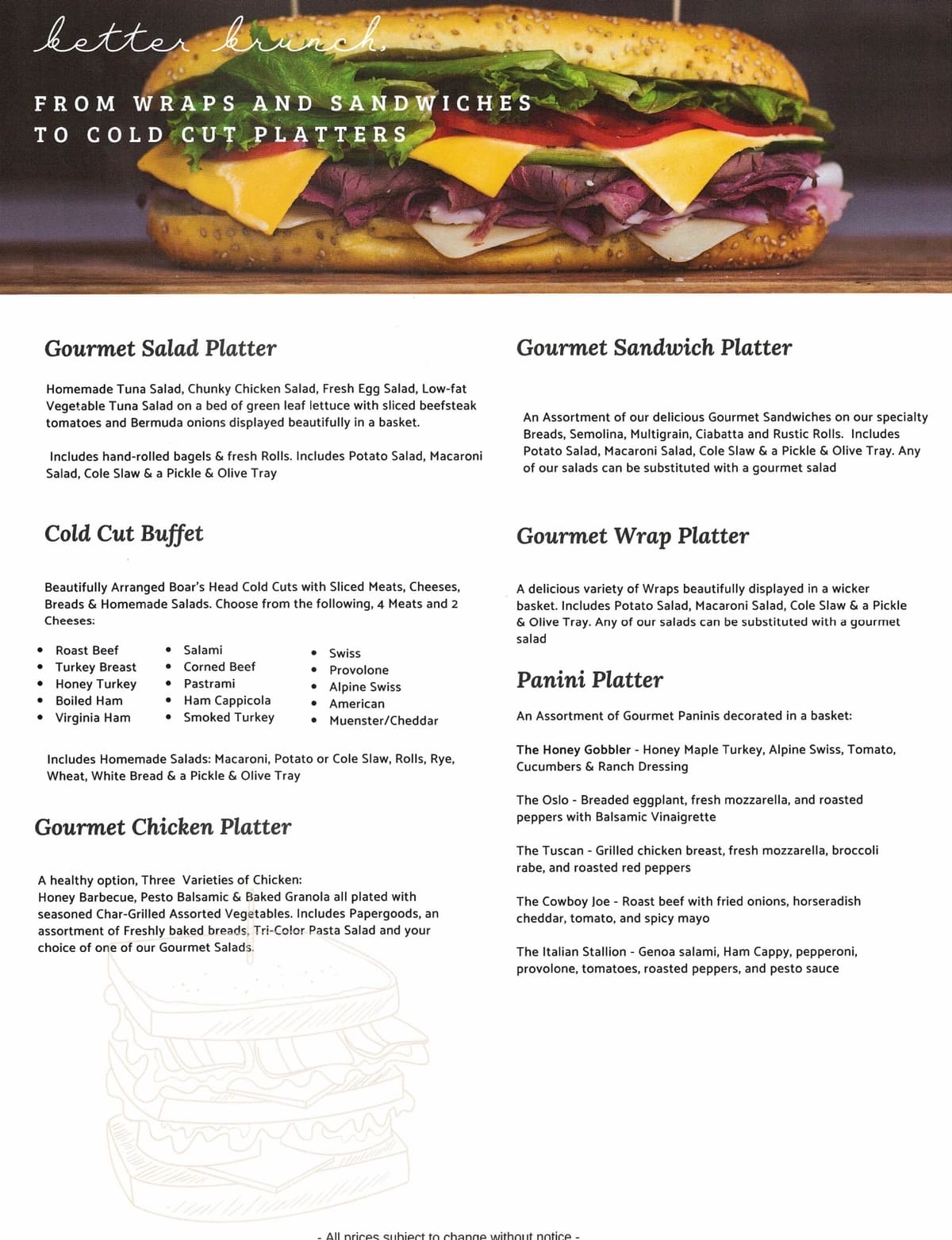 Catering Menu - Better Brunch