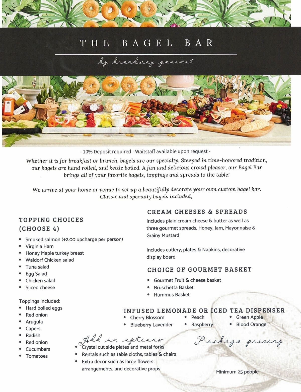 Catering Menu - The Bagel Bar
